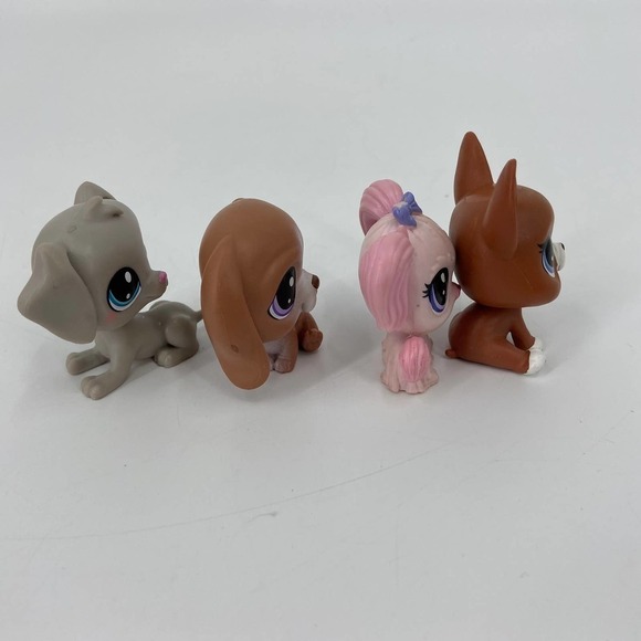Littlest Pet Shop Lot 4 Puppy Dogs Weimaraner Terrier Basset Hound Maltese Toys - Picture 5 of 8